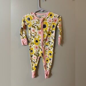 Little Sleepies Autumn Sunflower Bamboo Zippy play size 3-6 months